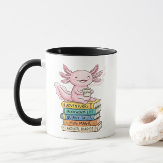 Pink Kawaii Axolotl Mug - Cute Just A Girl Gift