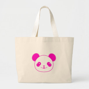 Pink Kawaii Panda Bear Jumbo Stoffbeutel