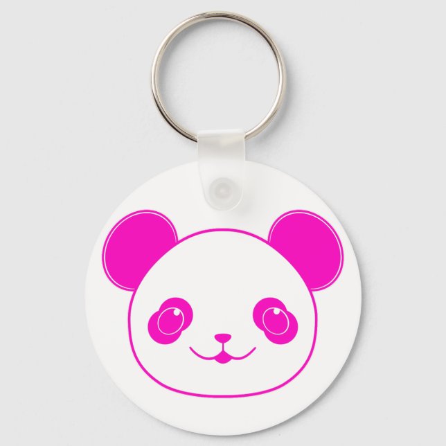 Pink Kawaii Panda Bear Schlüsselanhänger (Vorderseite)