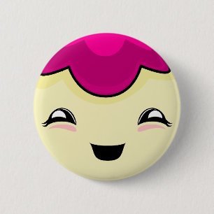 Pink Kawaii Tickle Monster Button