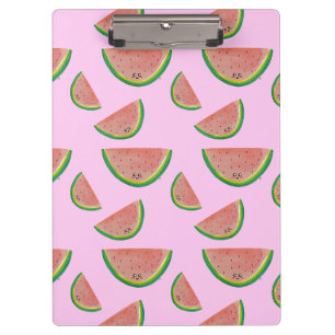 Pink Kawaii Watermelon Klemmbrett
