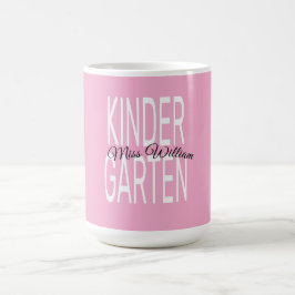 Pink Kindergarten Miss William Custom Teacher Fabr Kaffeetasse