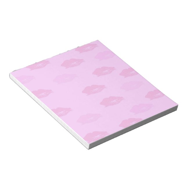 Pink Kisses Notizblock (angewinkelt)