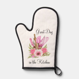 Pink Kitchen Blume Oven Mitt Pot Holder Ofenhandschuh
