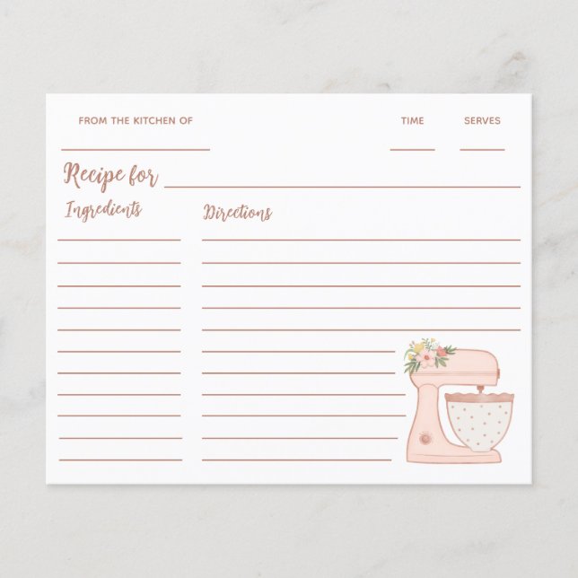 Pink Kitchen Stand Mixer Rezept (Vorderseite)