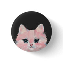 Pink Kitty Cat Button Button