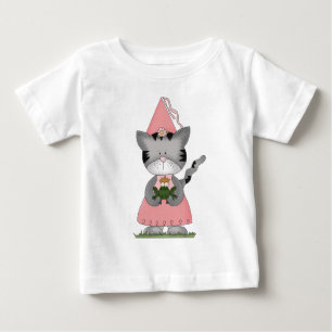 Pink Kitty Princess Baby T-shirt
