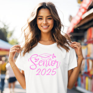 Pink-Klasse Senior-Abschluss T-Shirt