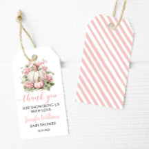 Pink kleine Kürbismädchen Babydusche danke