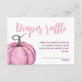 Pink kleine Pumpkin Girl Dusche Begleitkarte
