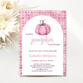 Pink kleine Pumpkin Girl Dusche Einladung