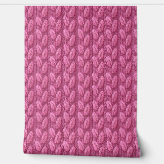Pink Knit Feather Crochet Pattern Tapete