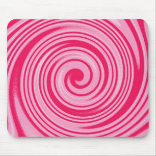 PInk kreisförmiges Drehmuster Mousepad