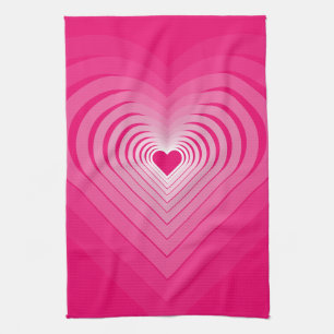 Pink Küchentuch mit Herz