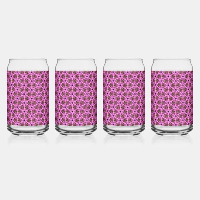 Pink Labyrnth Trinkbehälter Set Dosenglas (Vorderseite)