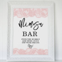 Pink Lace Brautparty Mimosa Bar
