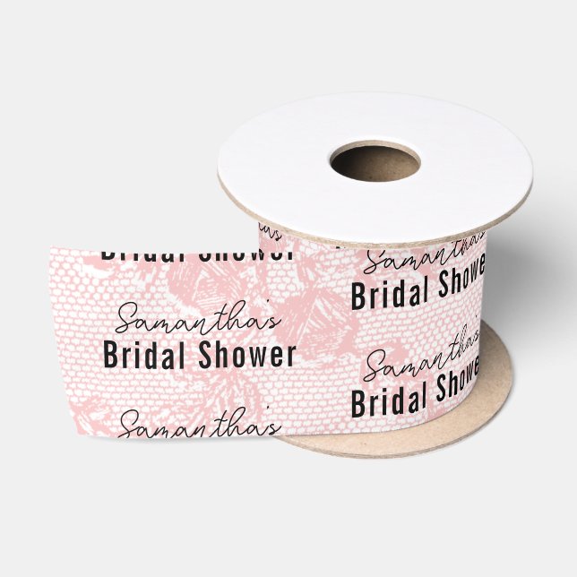 Pink Lace Brautparty Satinband (Spule)