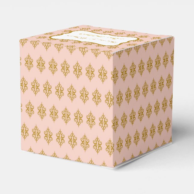 Pink Lace Gastgeschenk Hochzeit Box Geschenkschachtel (Rückseite)
