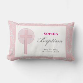 Pink Lace Girl Baptisse Lendenkissen