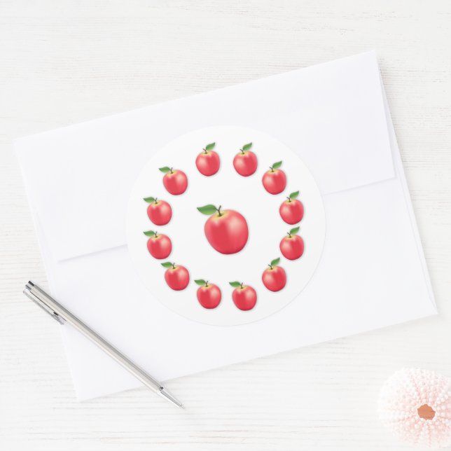 Pink Lady Apple Runder Aufkleber (Umschlag)