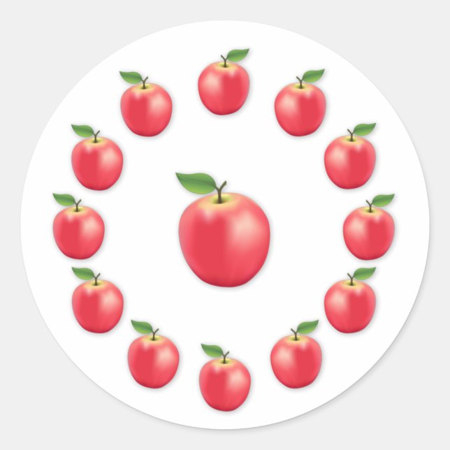 Pink Lady Apple Runder Aufkleber (Vorderseite)