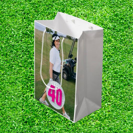 Pink Lady Golf-40 Themed Mittlere Geschenktüte