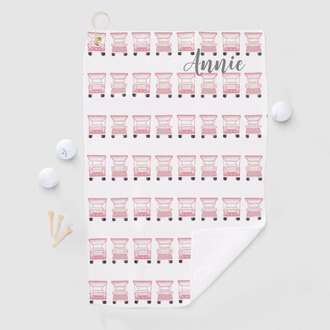 Pink Lady Golf Carts Personalisiert Golfhandtuch (Insitu)