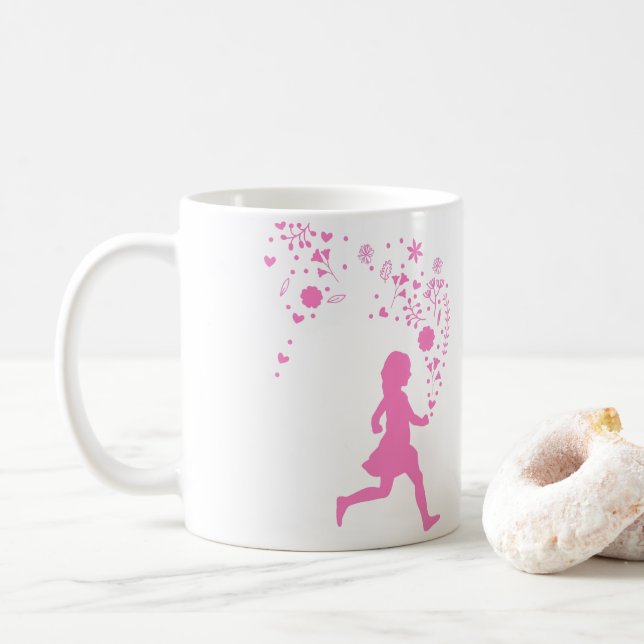 Pink Lady. Kaffeetasse (Mit Donut)