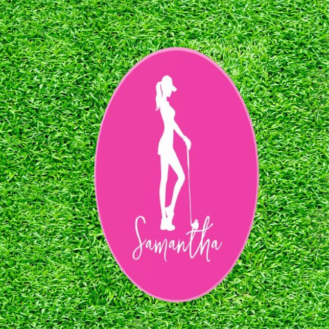 Pink Lady Monogram Getränkeuntersetzer (Swing with Style, Play with Grace!)