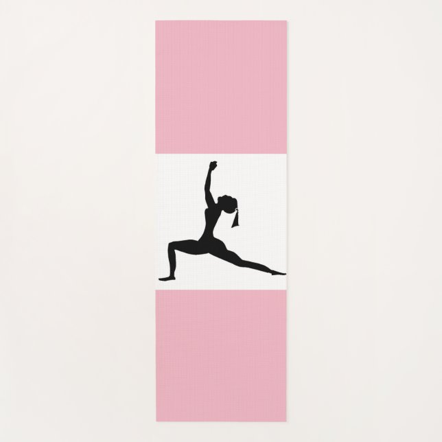 Pink Lady Silhouette Yogamatte (Vorderseite)