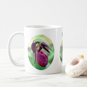 Pink Lady Slipper Blume Personalisiert Kaffeetasse