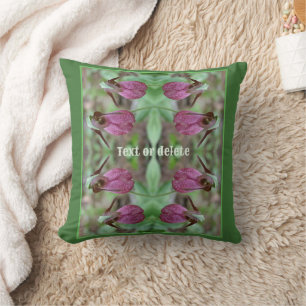 Pink Lady Slipper Orchid Blume Personalisiert Kissen