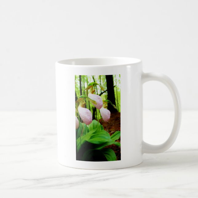 Pink Lady Slipper Wild Orchid Kaffeetasse (Rechts)