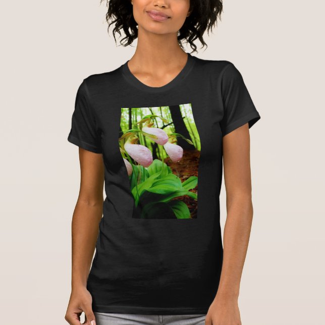Pink Lady Slipper Wild Orchid T-Shirt (Vorderseite)