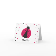 Pink Ladybug Baby Girl's Birthday Danke