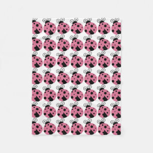 Pink Ladybug Fleecedecke