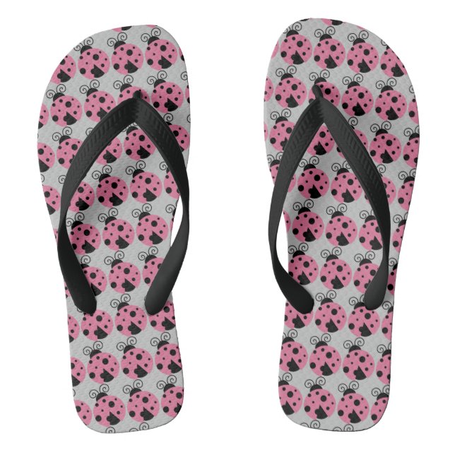 Pink Ladybug Flip Flops (Fußbett)