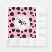 Pink Ladybug Girl's Baby Shower
