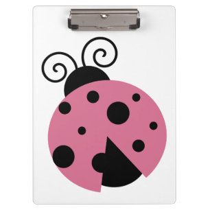 Pink Ladybug Klemmbrett