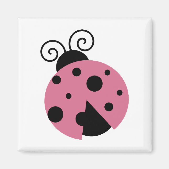 Pink Ladybug Magnet (Vorne)