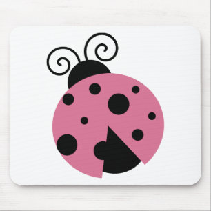 Pink Ladybug Mousepad