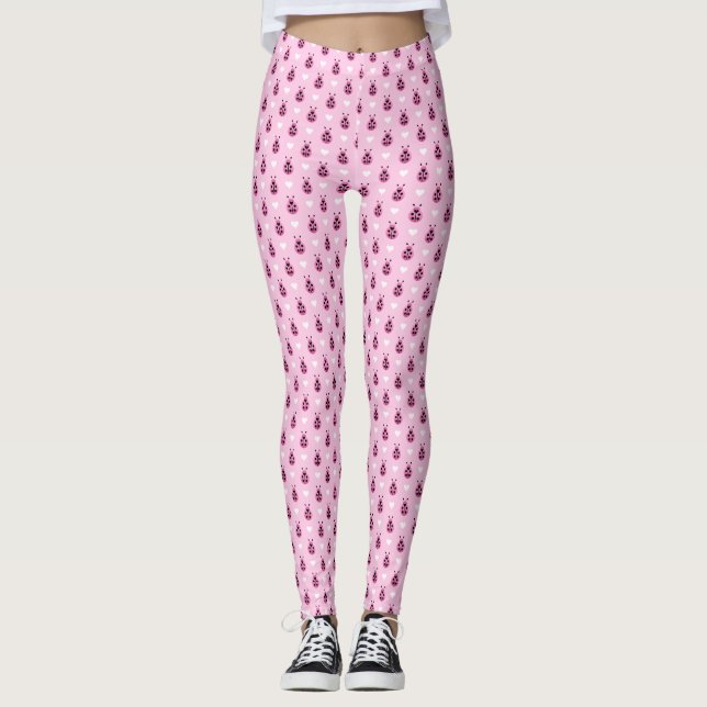 Pink Ladybugs Leggings (Vorderseite)