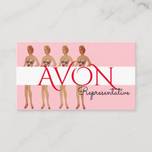 Pink Ladys Personalisiert Avon Visitenkarte