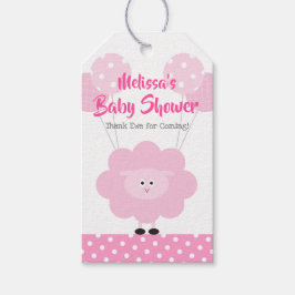 Pink Lamb Girl Babydusche Niedlich Kawaii Modern Geschenkanhänger