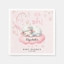 Pink Lamb Girl Babydusche