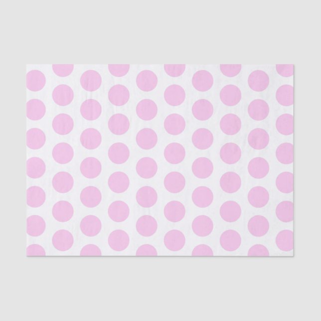 Pink Large Polka Dot Seidenpapier (Vorderseite)