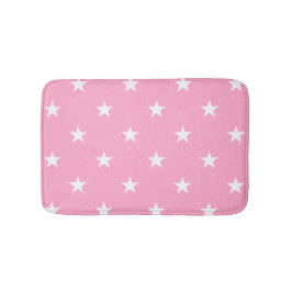 Pink Large Stars Bath Mat Badematte