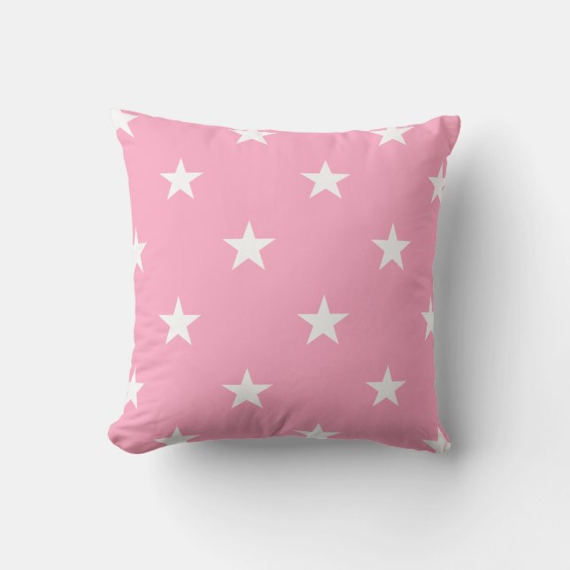 Pink Large Stars Kissen (Vorderseite)