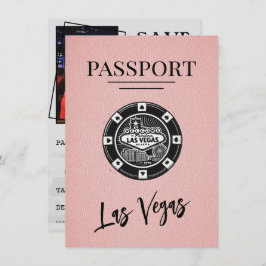 Pink Las Vegas Passport Save the Date