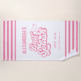 Pink Last Splash Bachelorette Strandtuch